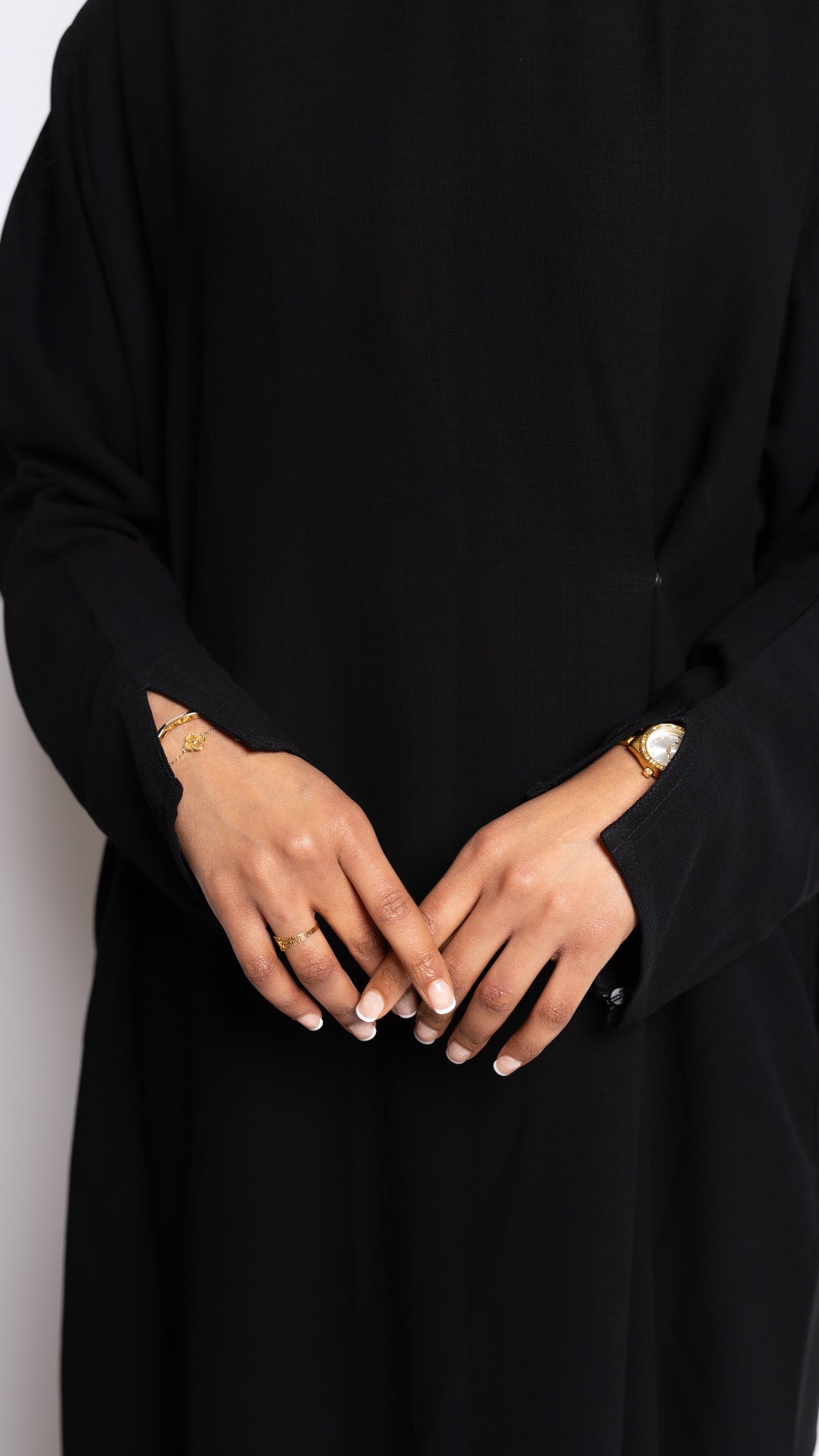 Essential Cinch Abaya | Nida Linen Fabric | Adjustable Cinch Waist | Concealed Buttons | Flowing Silhouette | Casual & Formal Style