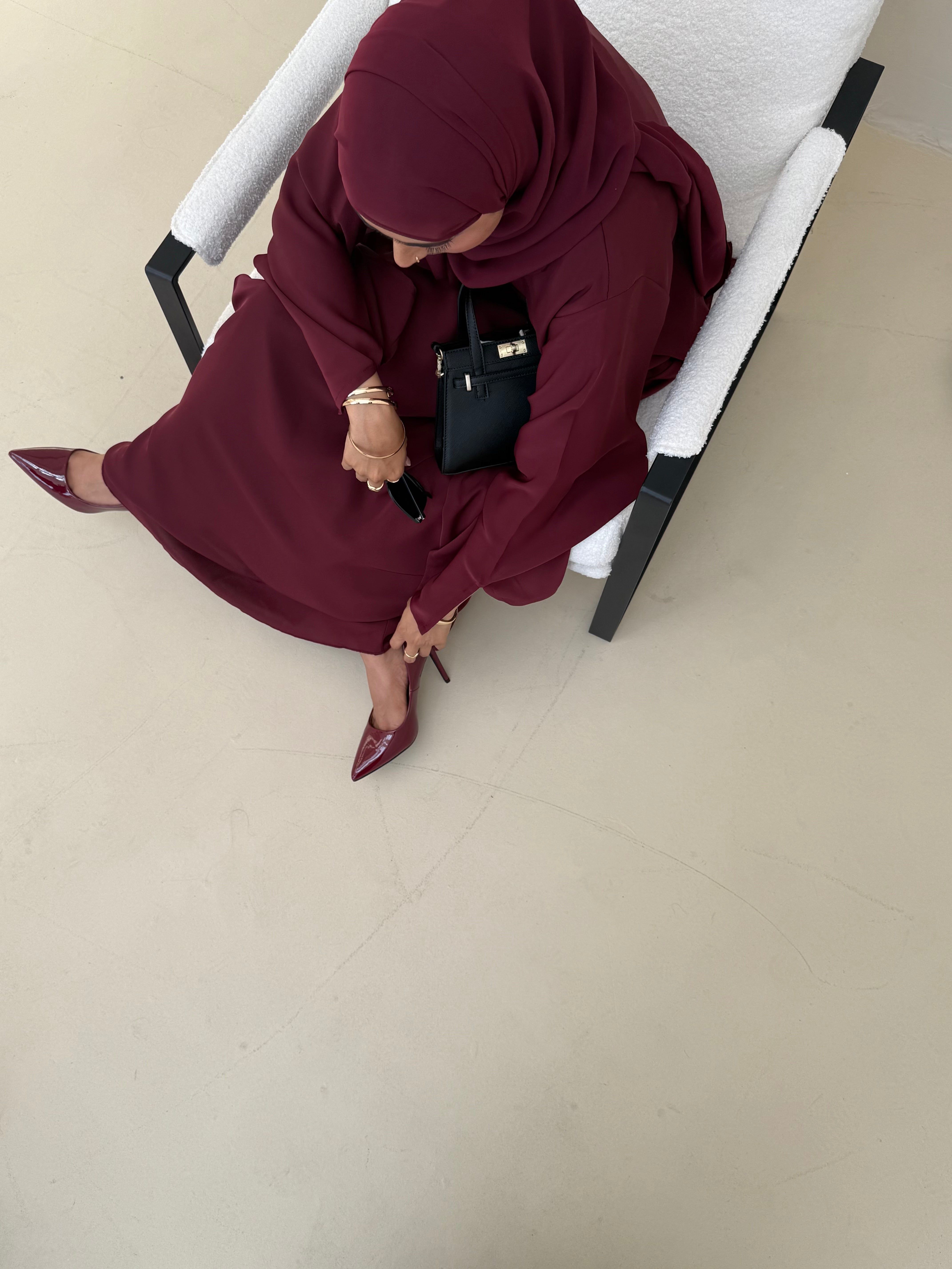 Burgundy Korean Elegance