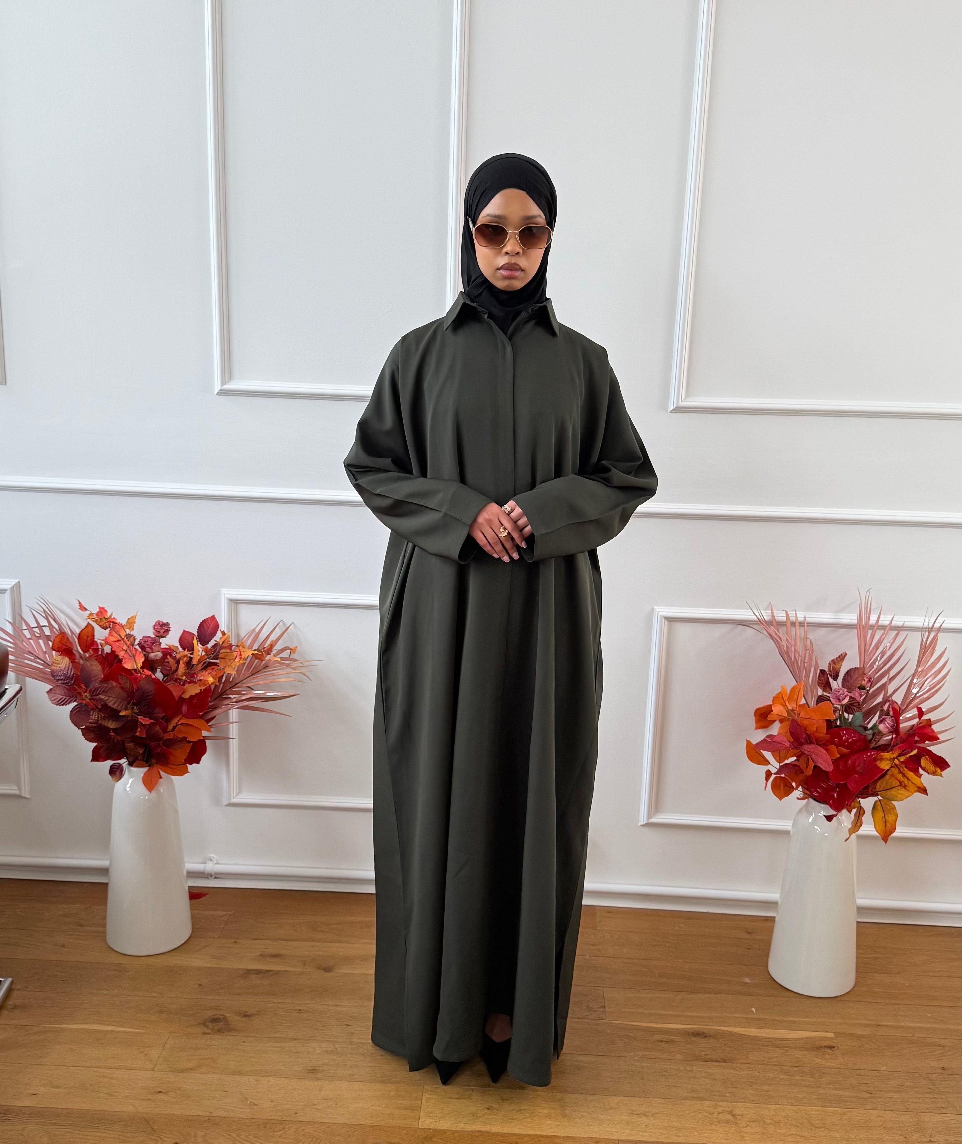 Olive Shirt Abaya