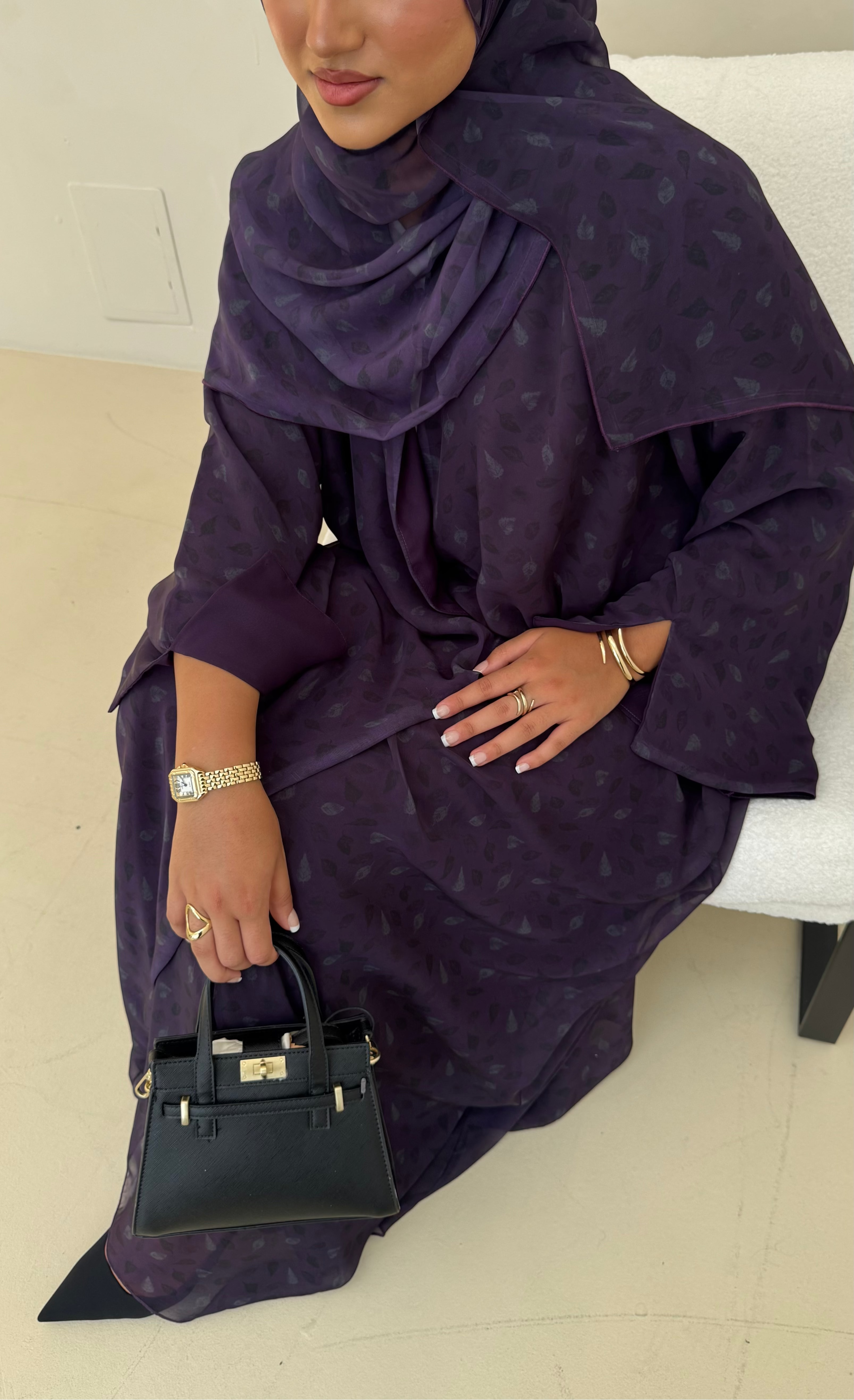 Violet Blossom Abaya