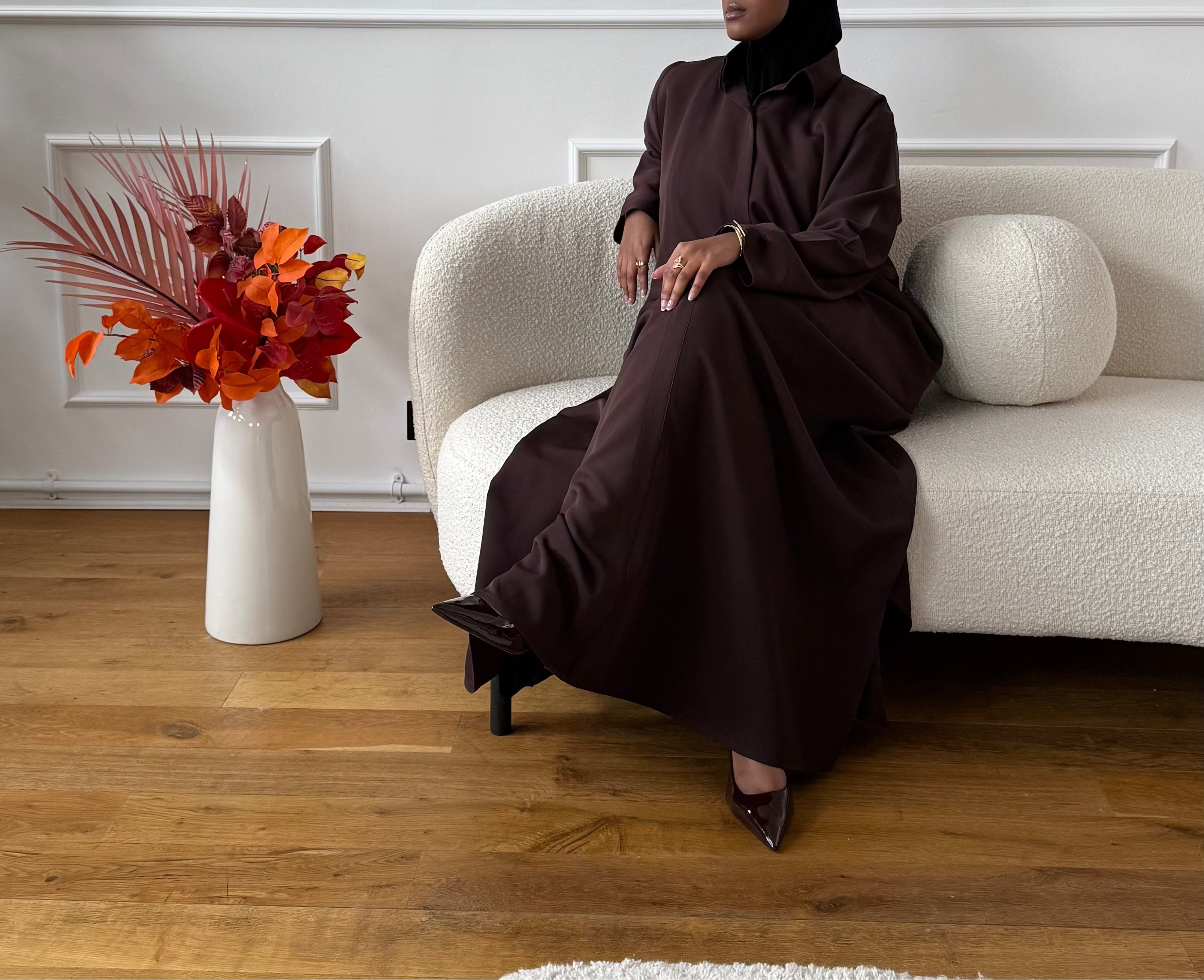 Mocha Shirt Abaya