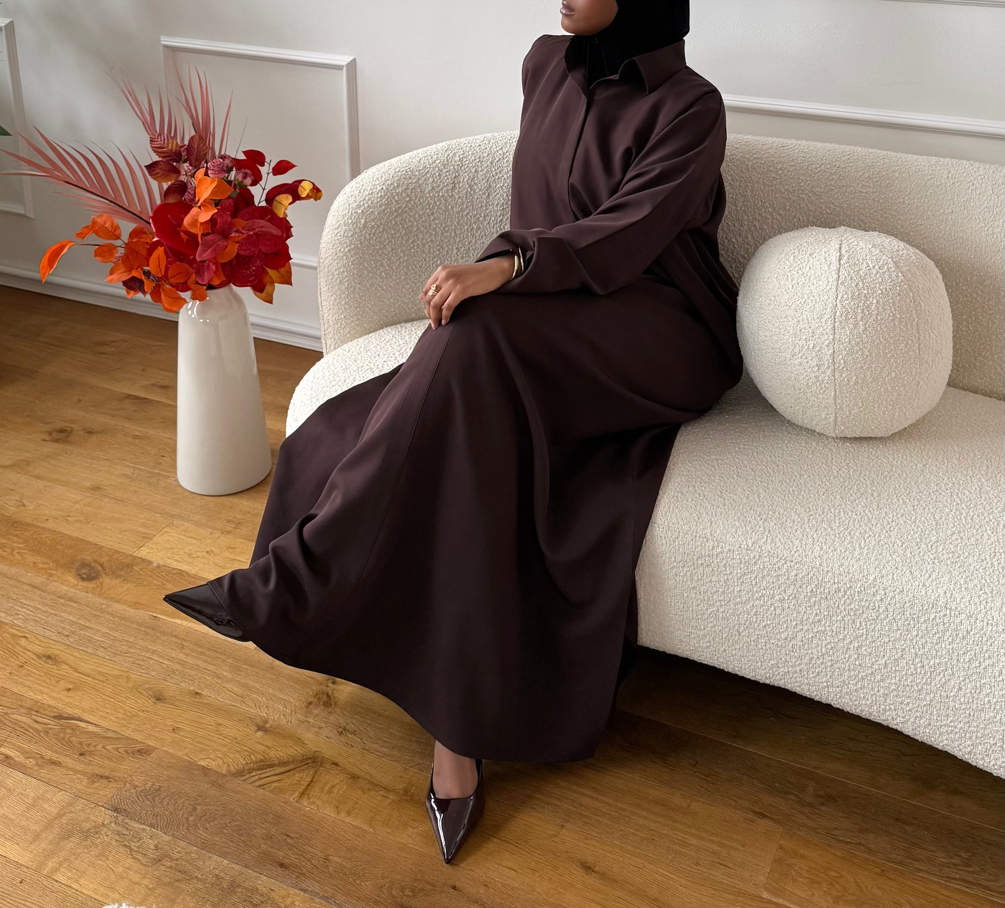 Mocha Shirt Abaya