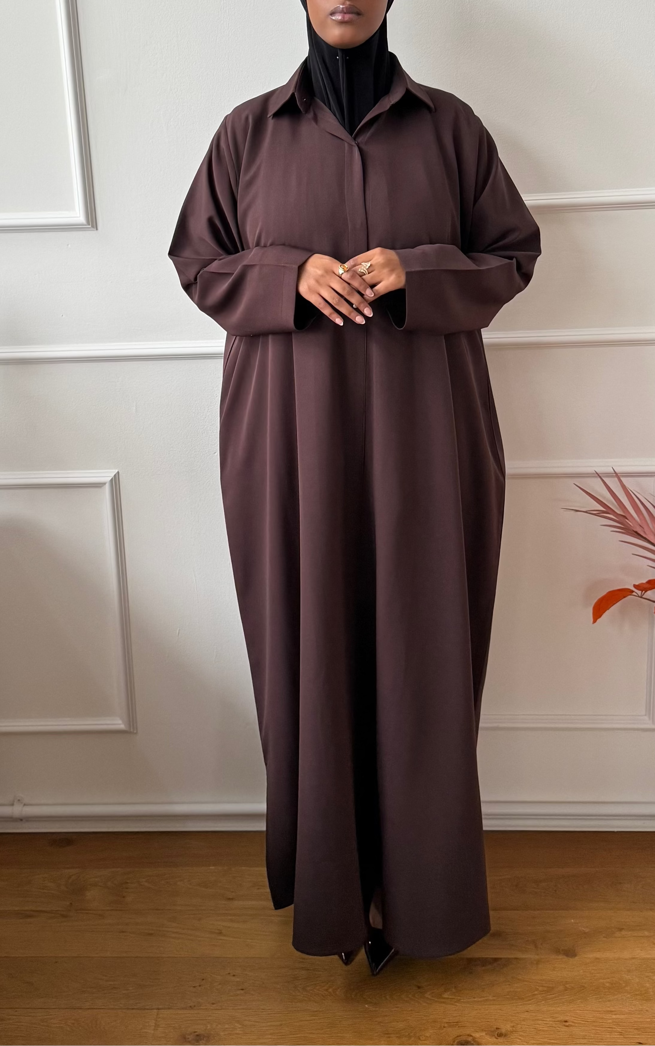 Mocha Shirt Abaya