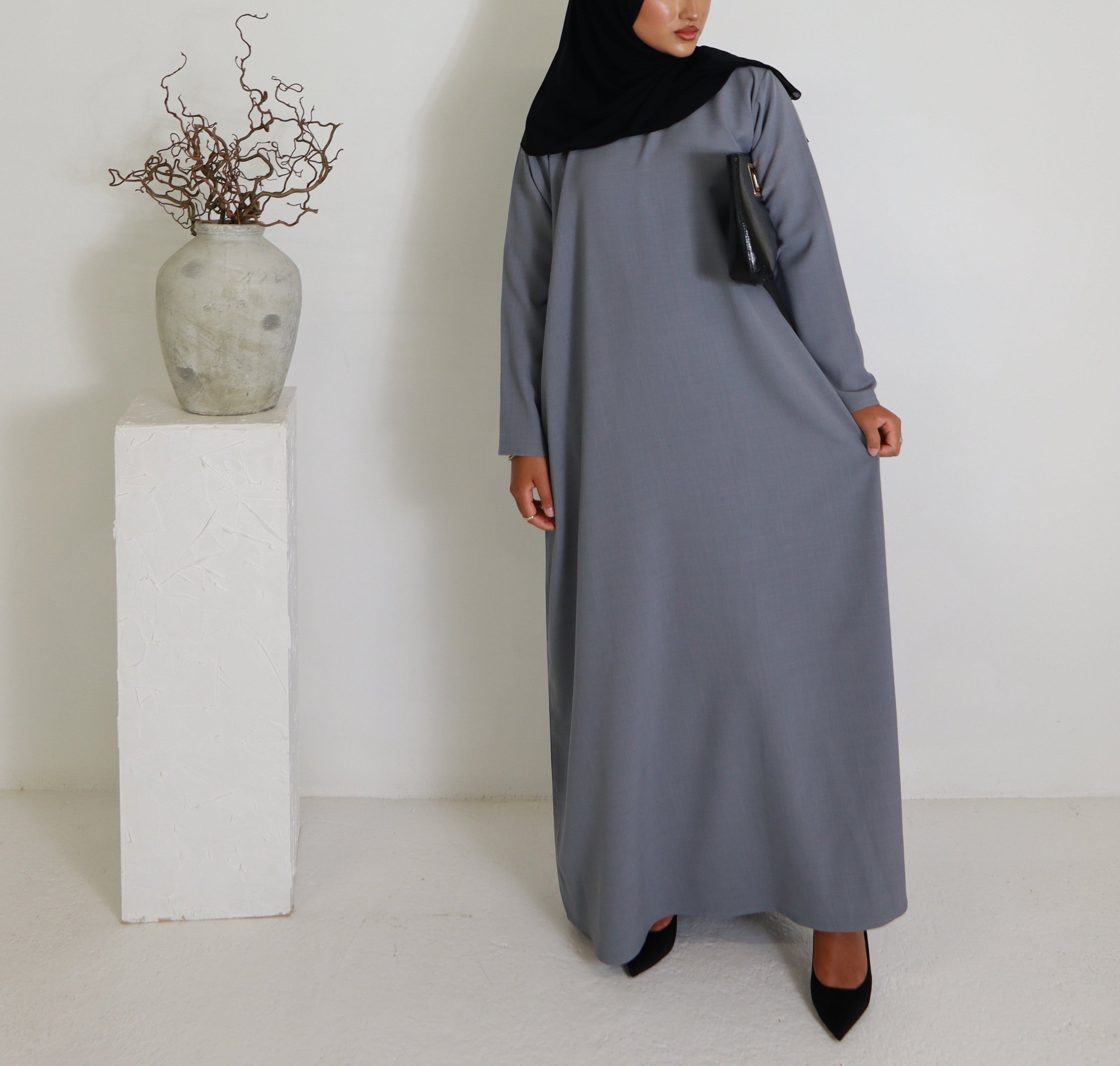 Grey Essential Abaya