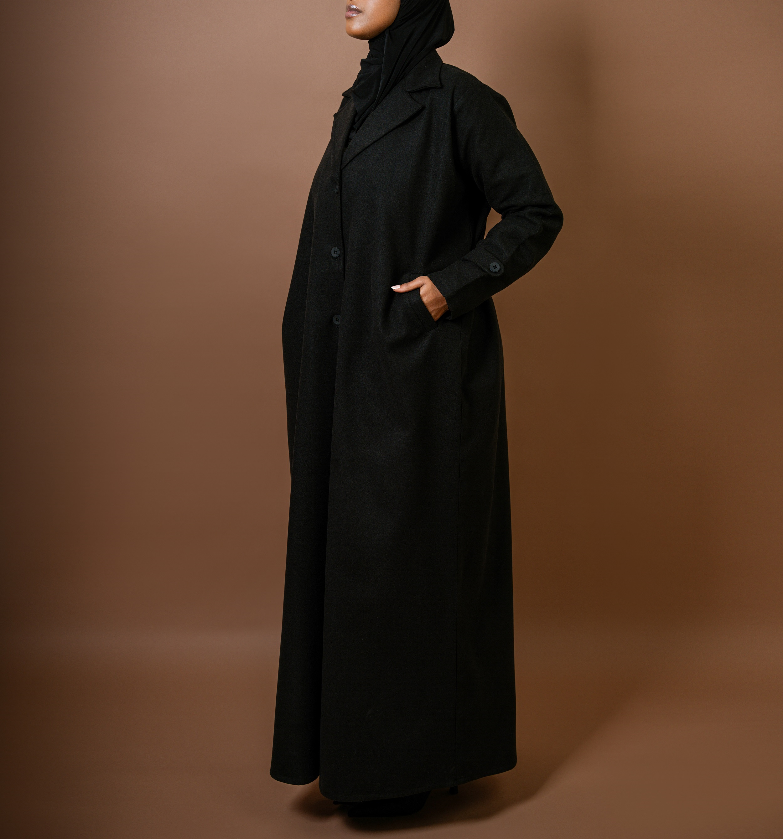 Midnight Scarf Wool Coat | Warm & Elegant | Shop Now at Cloakedt