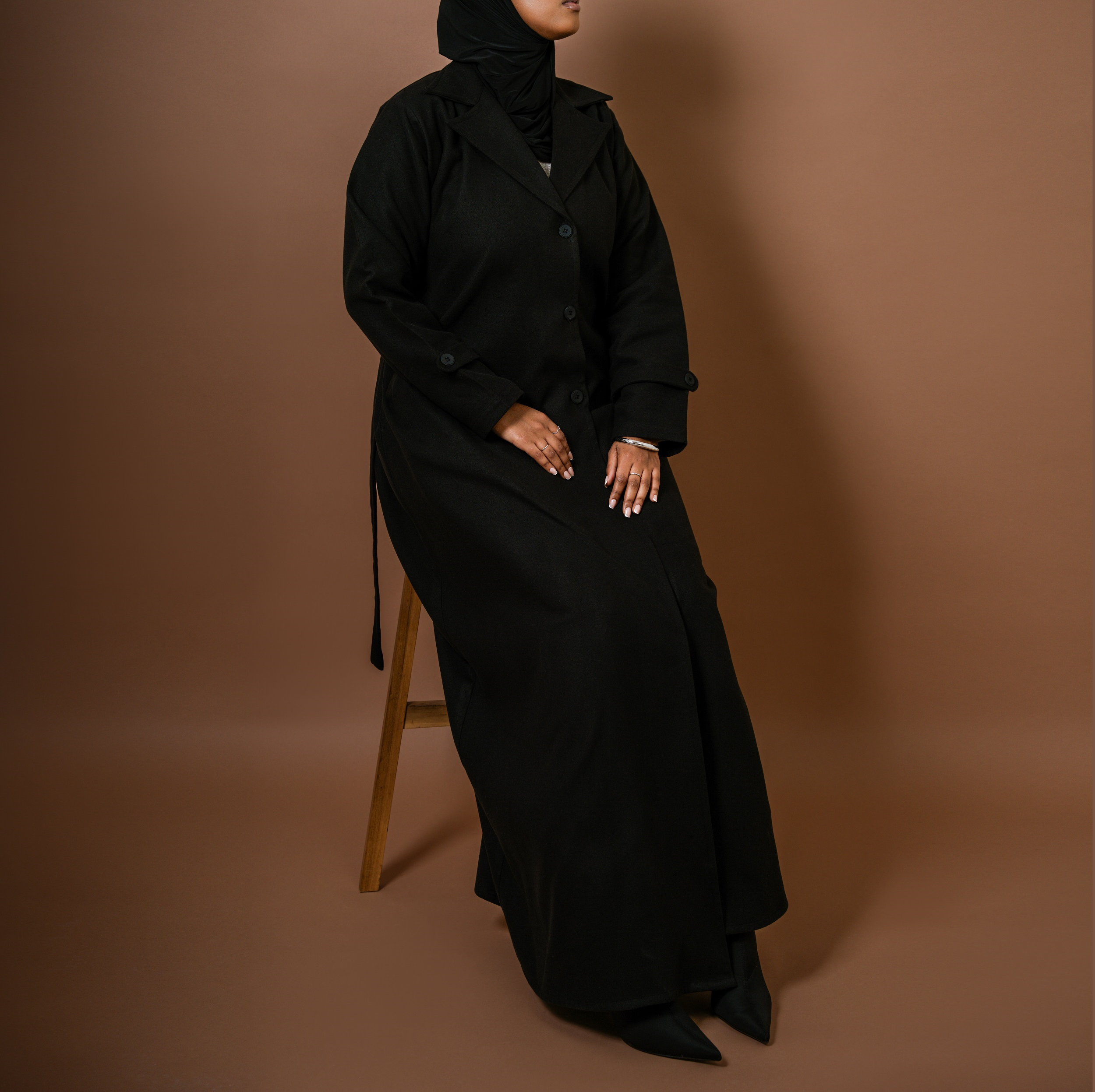 Midnight Scarf Wool Coat | Warm & Elegant | Shop Now at Cloakedt