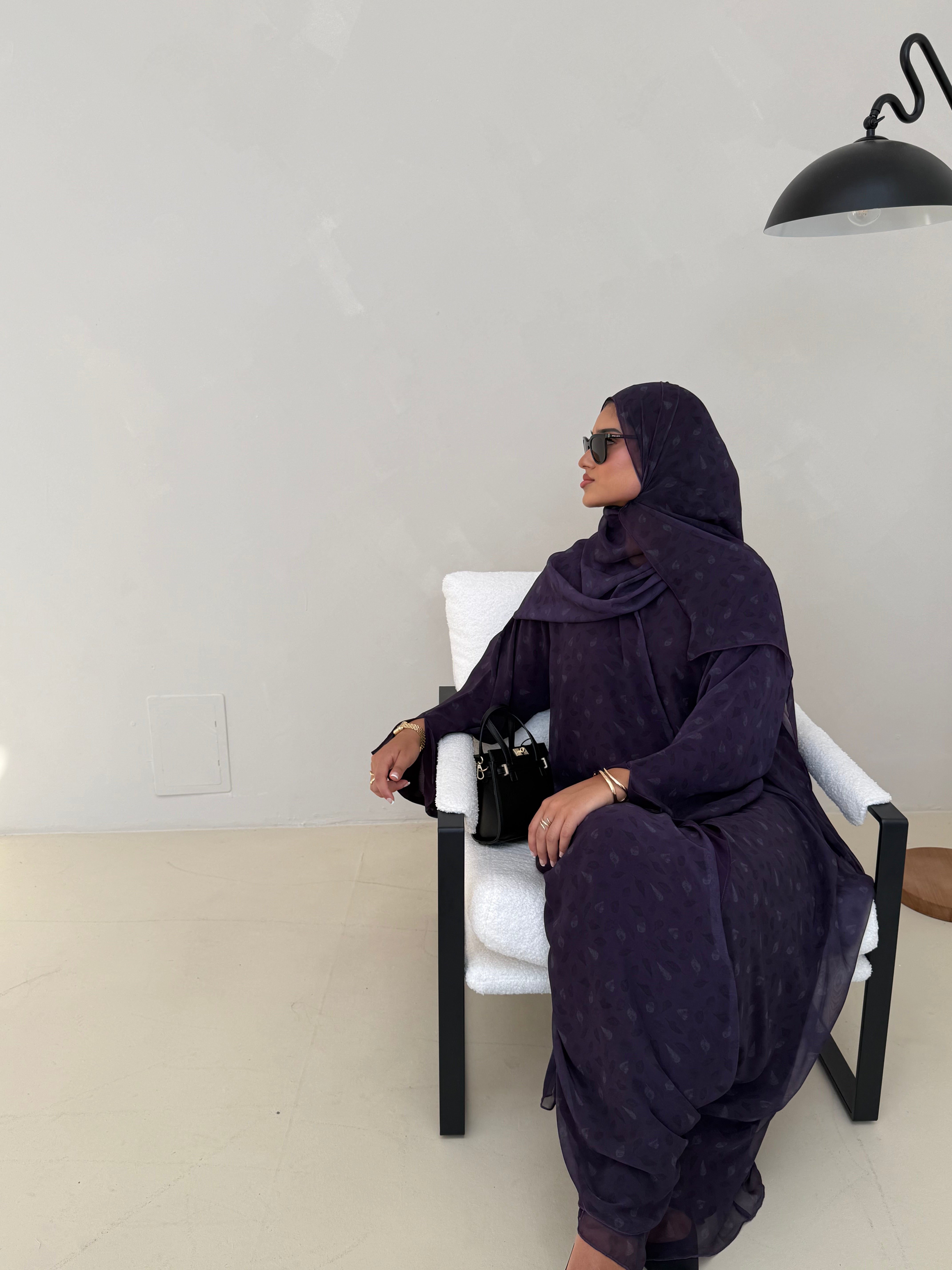 Violet Blossom Abaya